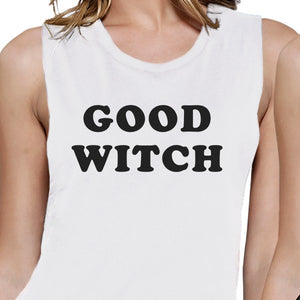 Good Witch Bad Witch BFF Matching White and Black Muscle Tops