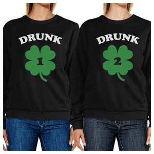 Drunk1 Drunk2 Cute Best Friend Matching Sweatshirt Funny Gift Ideas - 365INLOVE