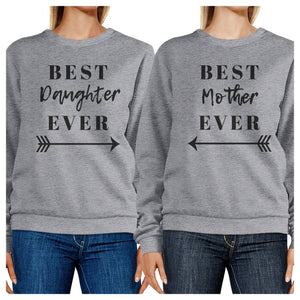 Best Daughter Mother Ever Grey Matching Sweatshirts Pullover Fleece - 365INLOVE