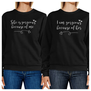 She Is Gorgeous Black Cute Matching Sweatshirts For Mothers Day - 365INLOVE