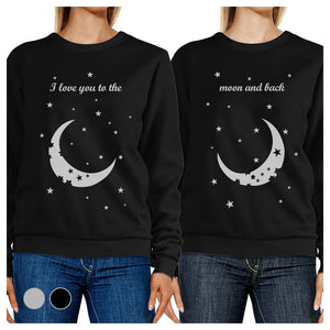 Moon And Back BFF Matching Sweatshirts Gift For Friends Birthday