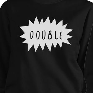 Double Trouble BFF Matching Black Sweatshirts