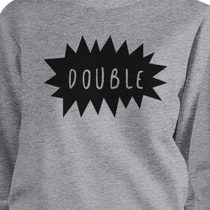 Double Trouble BFF Matching Grey Sweatshirts