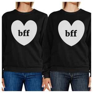 Bff Hearts BFF Matching Black Sweatshirts