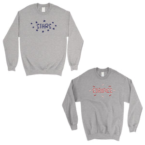 Stars And Stripes BFF Matching Sweatshirts Gift For 4th Of July