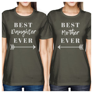 Best Daughter & Mother Ever Dark Grey Womens Matching Graphic Shirt - 365INLOVE