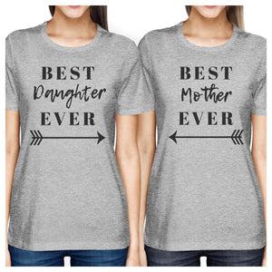 Best Daughter & Mother Ever Gray Graphic Tops For Mom And Daughter - 365INLOVE