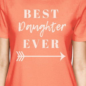 Best Daughter & Mother Ever Peach Womens Graphic T Shirts - 365INLOVE