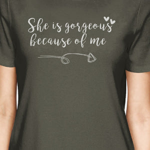 She Is Gorgeous Dark Grey Mom Daughter Matching Tops Gifts For Moms - 365INLOVE