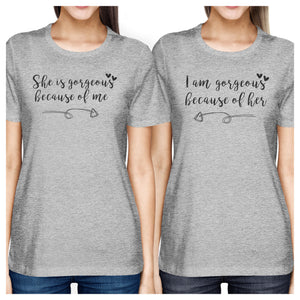 She Is Gorgeous Gray Matching Graphic T-Shirts Funny Gifts For Moms - 365INLOVE