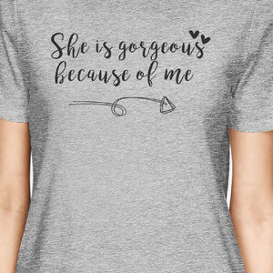 She Is Gorgeous Gray Matching Graphic T-Shirts Funny Gifts For Moms - 365INLOVE