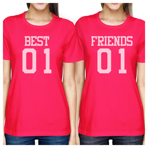 Best01 Friends07 BFF Matching Shirts Womens Best01 Friends07 Gifts