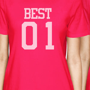 Best01 Friends07 BFF Matching Shirts Womens Best01 Friends07 Gifts