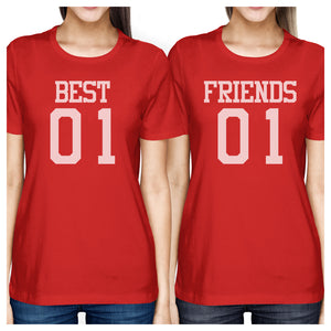 Best01 Friends06 BFF Matching Shirts Womens Best01 Friends06 Gifts