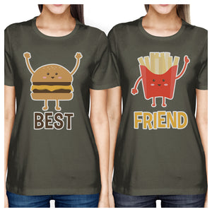 Hamburger And Fries BFF Matching Shirts Womens Cool Grey Teen Gifts