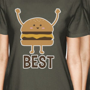 Hamburger And Fries BFF Matching Shirts Womens Cool Grey Teen Gifts