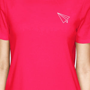 Origami Plane And Boat BFF Matching Hot Pink Shirts