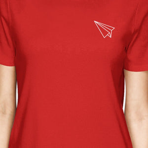 Origami Plane And Boat BFF Matching Red Shirts