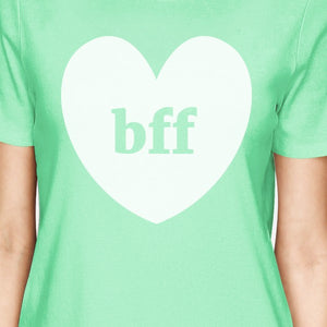 Bff Hearts BFF Matching Mint Shirts