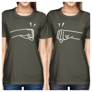 Fists Pound BFF Matching Dark Grey Shirts