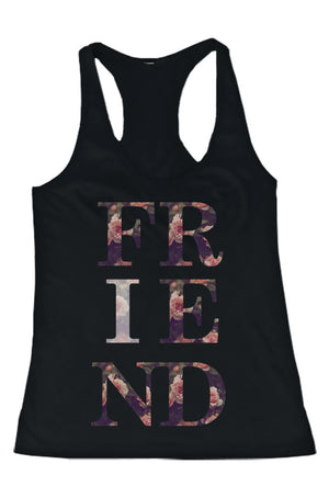 True Friend Floral Cute BFF Matching Tank Tops for Best Friends - 365INLOVE