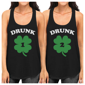 Drunk1 Drunk2 Funny Best Friend Matching Tanks For St Patricks Day - 365INLOVE