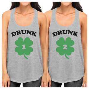 Drunk1 Drunk2 Best Friend Matching Tanks Gifts For St Patricks Day - 365INLOVE