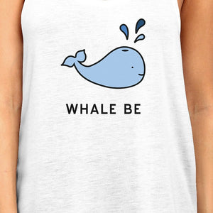 Whale Be Friend Forever BFF Matching White Sleeveless Summer Shirts