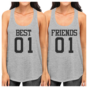 Best01 Friends01 BFF Matching Racerback Tank Tops