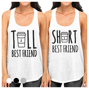 Tall Short Cup Best Friend Gift Shirts Womens Matching Tank Tops