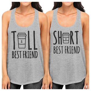 Tall Short Cup Best Friend Gift Shirts Womens Matching Tank Tops