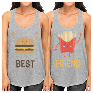 Hamburger And Fries Best Friend Gift Shirts Womens Cute Tank Tops