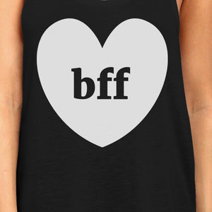 Bff Hearts BFF Matching Black Tank Tops