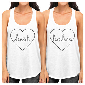 Best Babes BFF Matching White Tank Tops