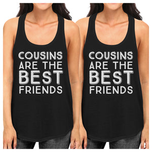 Cousins Are The Best Friends BFF Matching Black Tank Tops