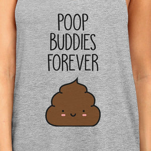 Poop Buddies BFF Matching Grey Tank Tops