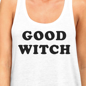 Good Witch Bad Witch BFF Matching White and Black Tank Tops