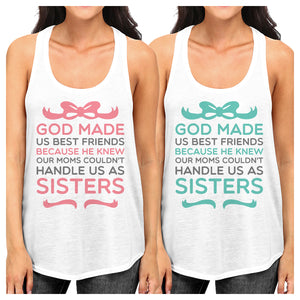 God Made Us Best Friend Gift Shirts Womens Cute Graphic Tank Tops