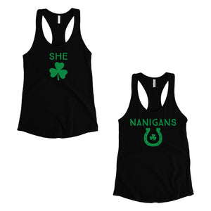 Shenanigans Womens St Patrick's Day Matching Tank Tops BFF Gifts