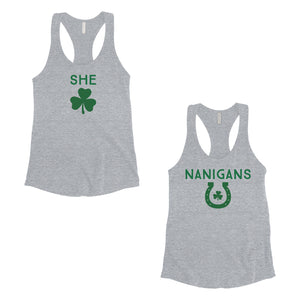 Shenanigans Womens St Patrick's Day Matching Tank Tops BFF Gifts