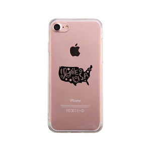 I Love USA Clear Phone Case - 365INLOVE