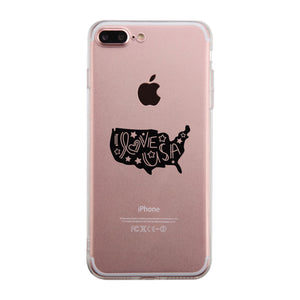 I Love USA Clear Phone Case - 365INLOVE