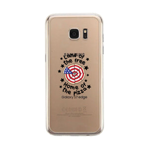 Land Of The Free Home Of The Pizza Clear Phone Case - 365INLOVE