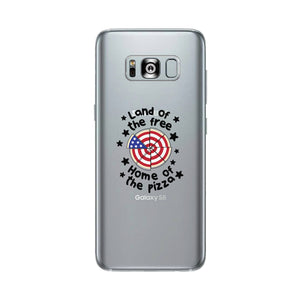 Land Of The Free Home Of The Pizza Clear Phone Case - 365INLOVE