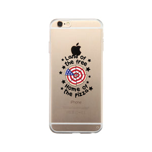 Land Of The Free Home Of The Pizza Clear Phone Case - 365INLOVE