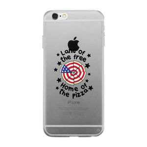 Land Of The Free Home Of The Pizza Clear Phone Case - 365INLOVE