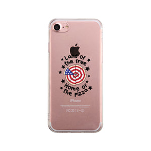 Land Of The Free Home Of The Pizza Clear Phone Case - 365INLOVE