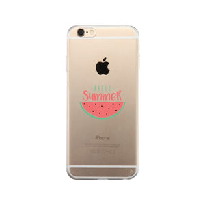 Hello Summer Watermelon Clear Phone Case