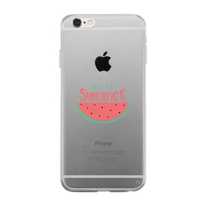 Hello Summer Watermelon Clear Phone Case