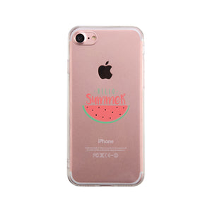 Hello Summer Watermelon Clear Phone Case